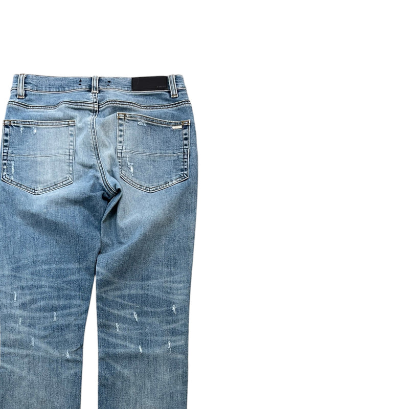 Men's Distressed Washed Jeans Blue Size S / W30