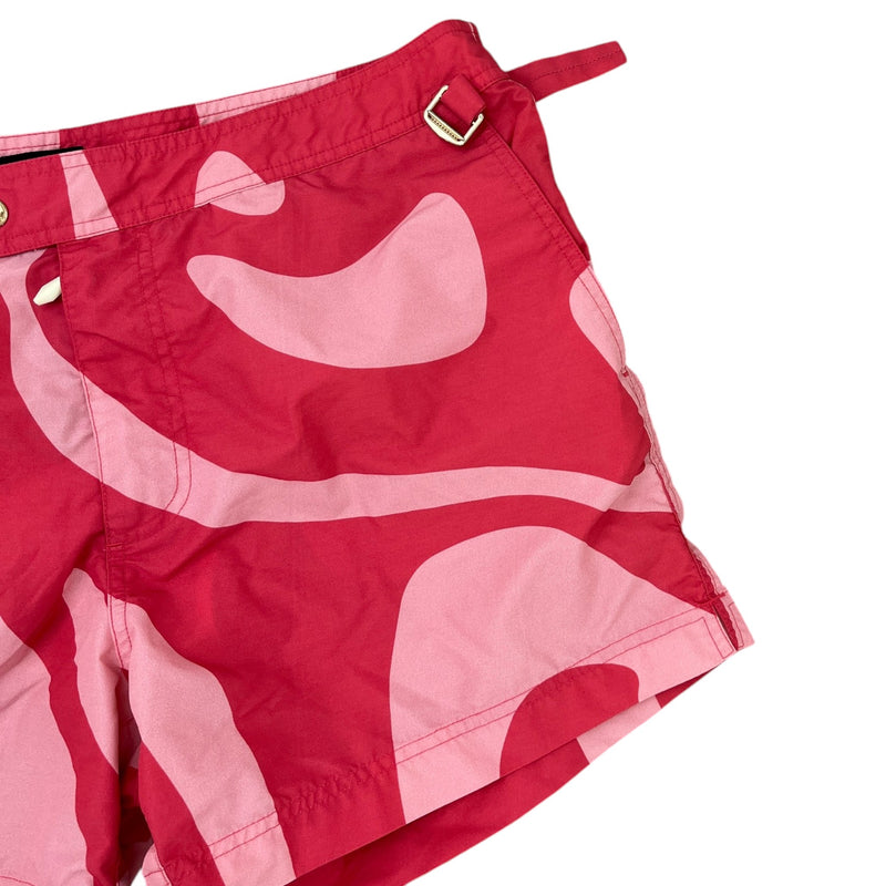 Men's Graphic Swirl Swim Shorts Pink Size XL / W36