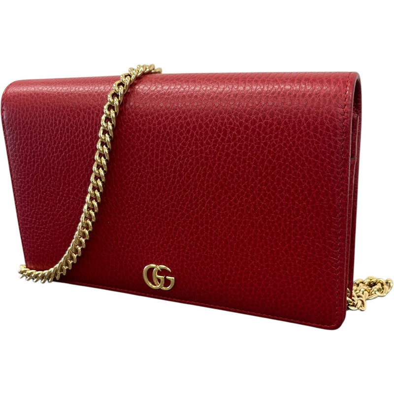 Women's Gg Marmont Wallet On Chain Bag Red