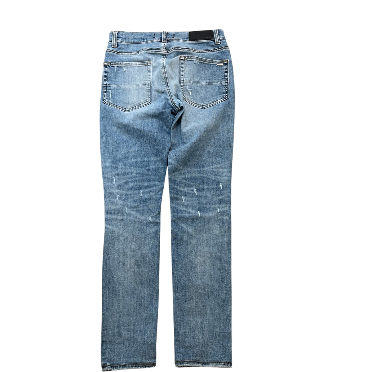 Men's Distressed Washed Jeans Blue Size S / W30 - Photo 2