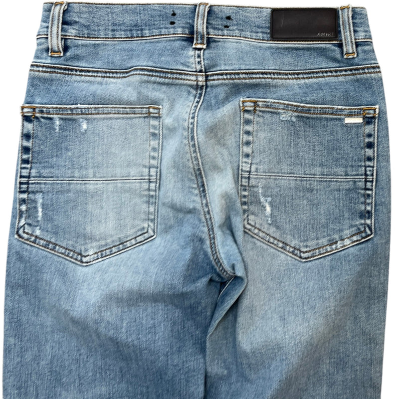 Men's Distressed Washed Jeans Blue Size S / W30
