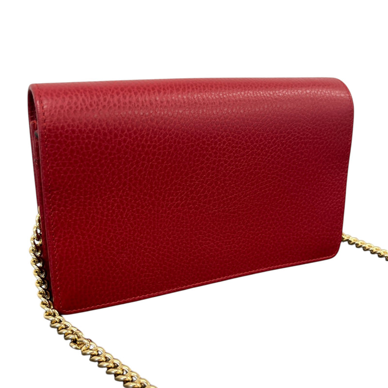 Women's Gg Marmont Wallet On Chain Bag Red
