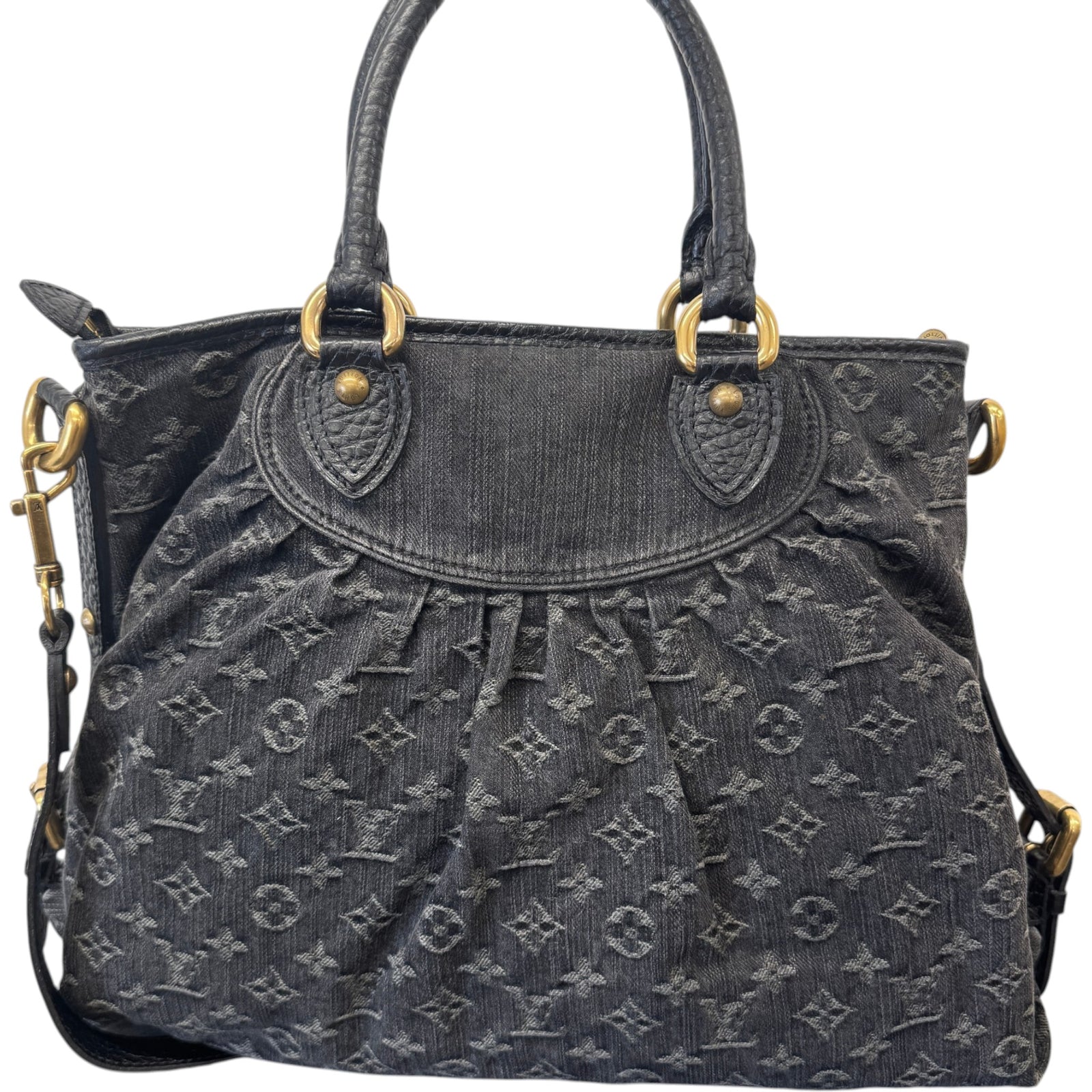 Women's Monogram Denim Neo Cabby Handbag Black - Photo 3