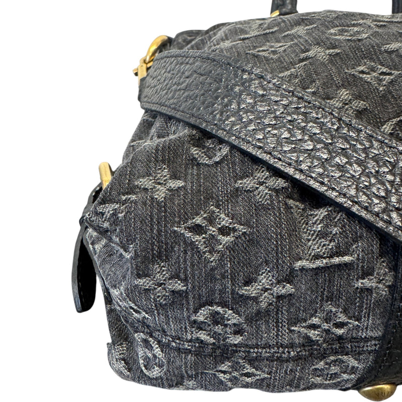 Women's Monogram Denim Neo Cabby Handbag Black