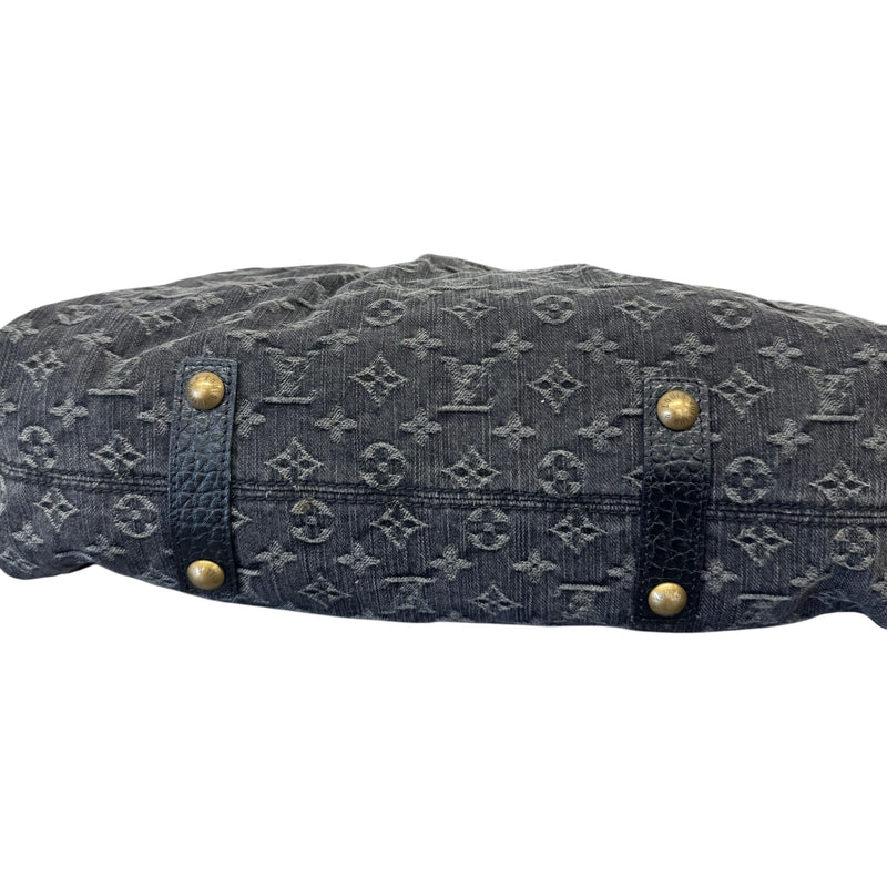 Women's Monogram Denim Neo Cabby Handbag Black