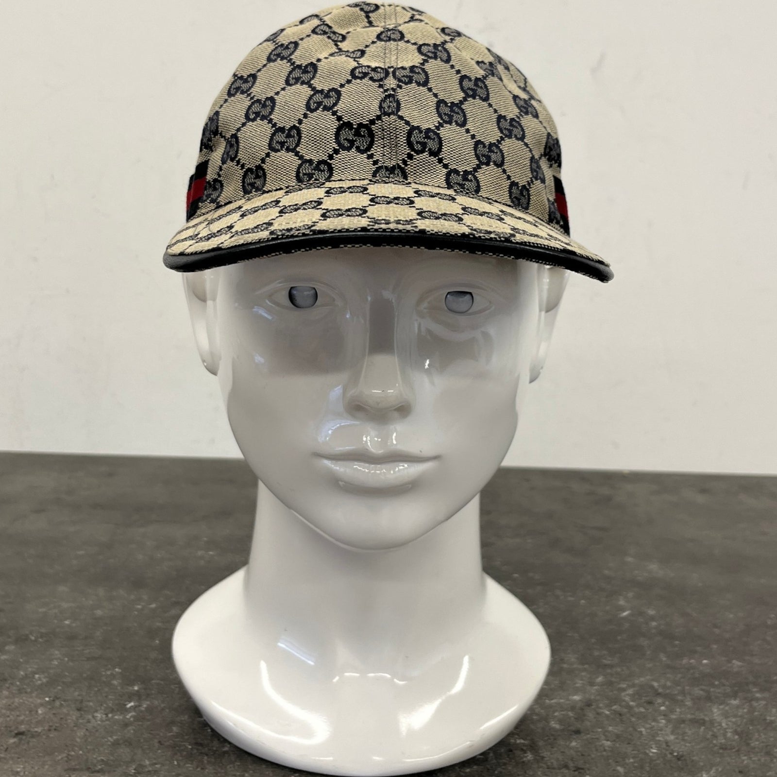 Men's Gg Supreme Web Cap Hat Beige - Photo 8