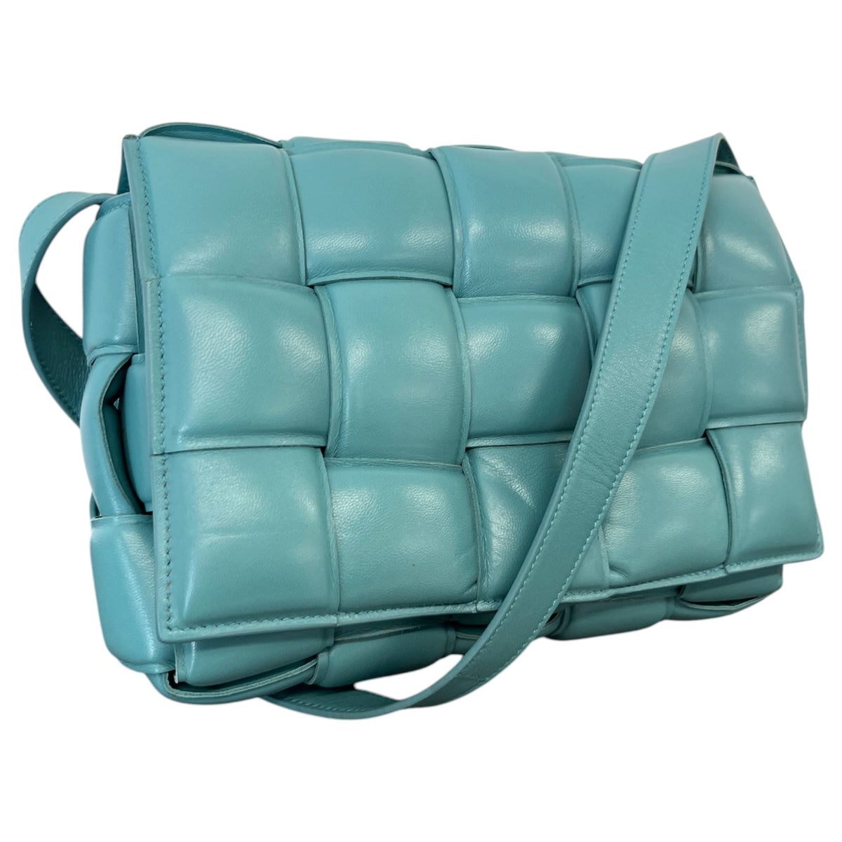 Women's Padded Cassette Crossbody Bag Blue - Photo 4