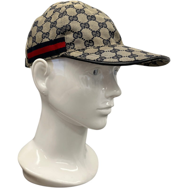 Men's Gg Supreme Web Cap Hat Beige