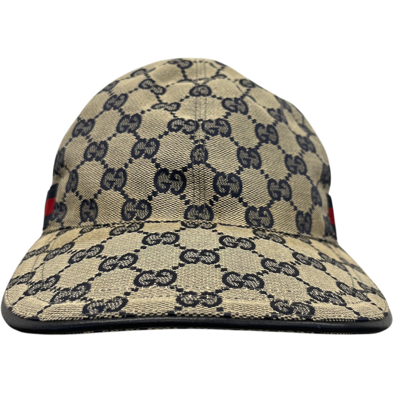Men's Gg Supreme Web Cap Hat Beige