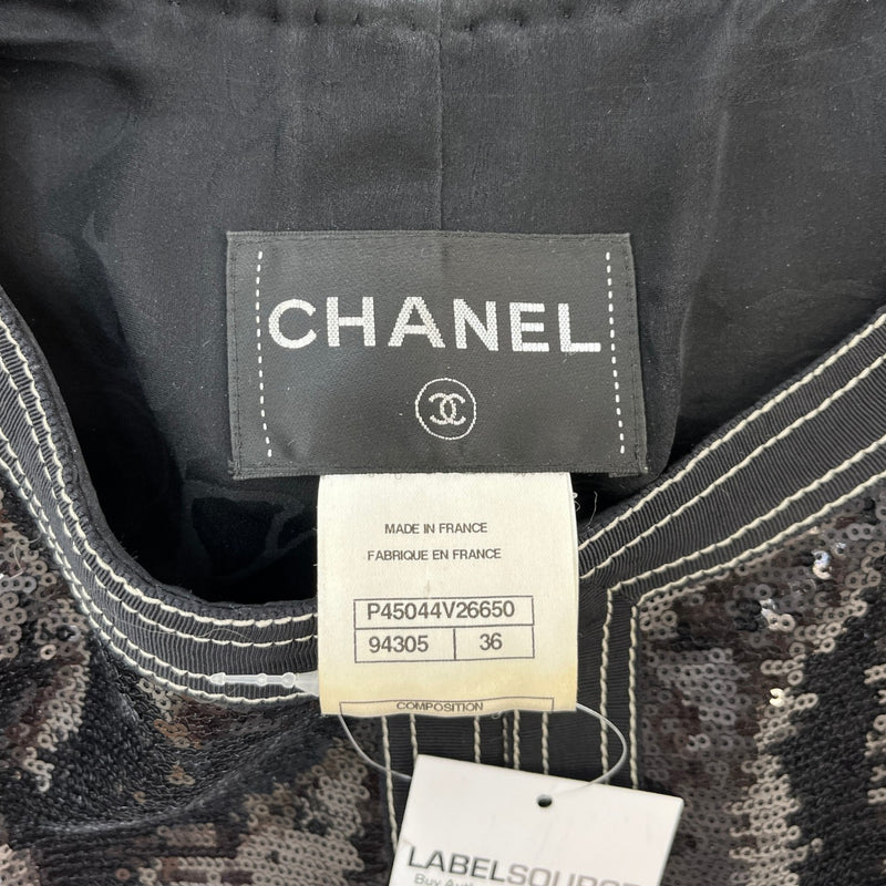 Women's Sequin Cropped Jacket Black Size IT 36 / UK 4