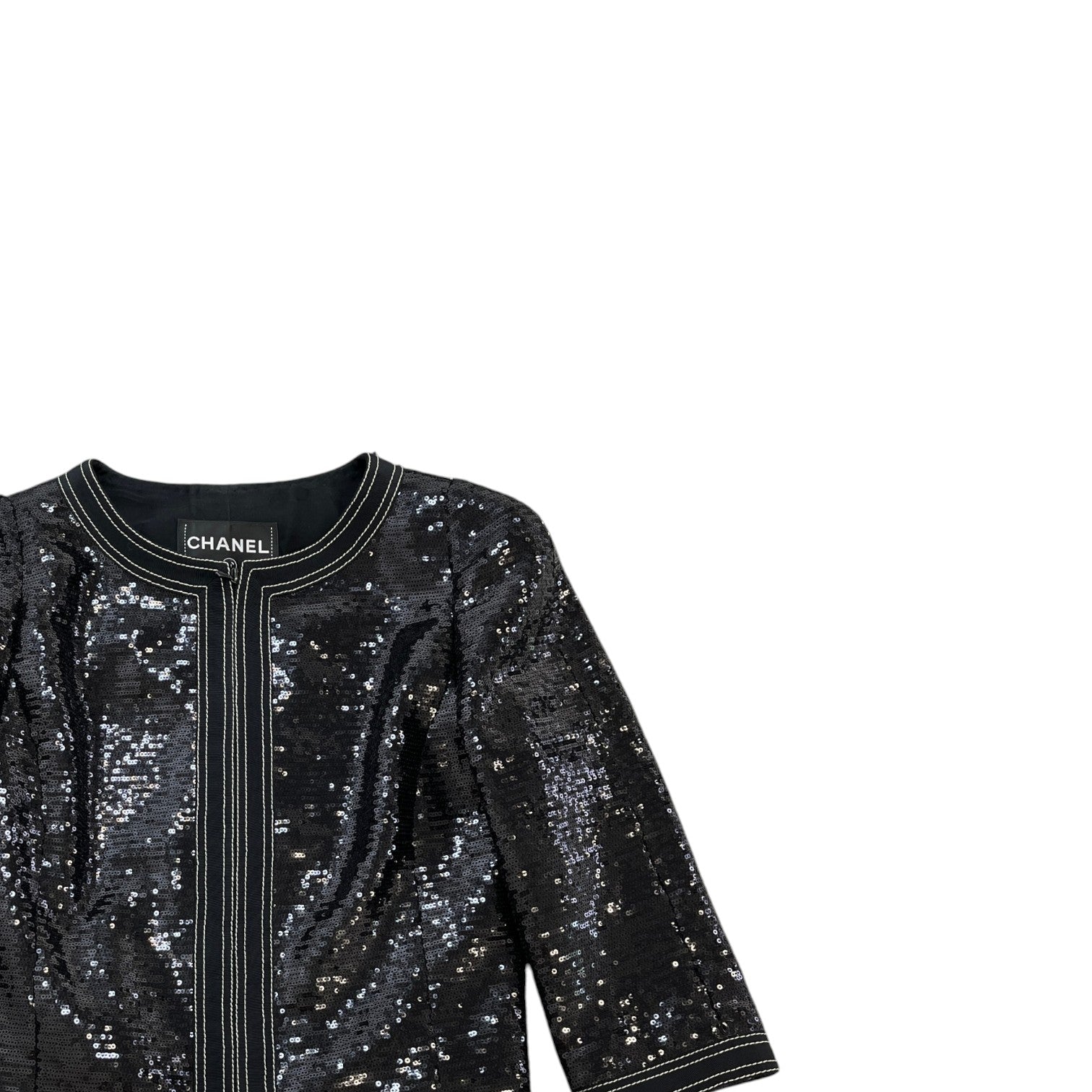 Women's Sequin Cropped Jacket Black Size IT 36 / UK 4 - Photo 3