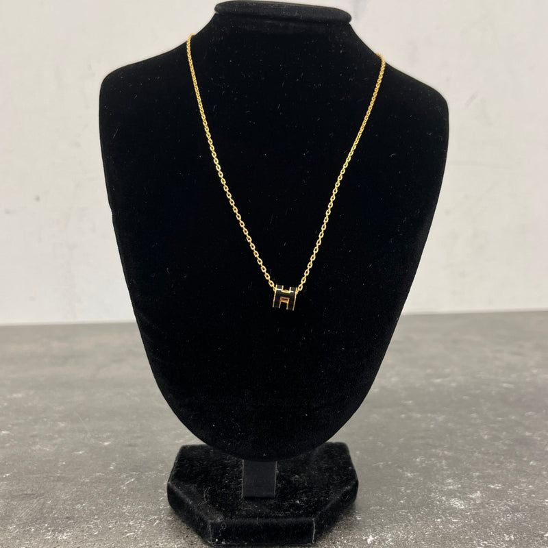 Women's Mini Pop H Pendant Necklace Gold