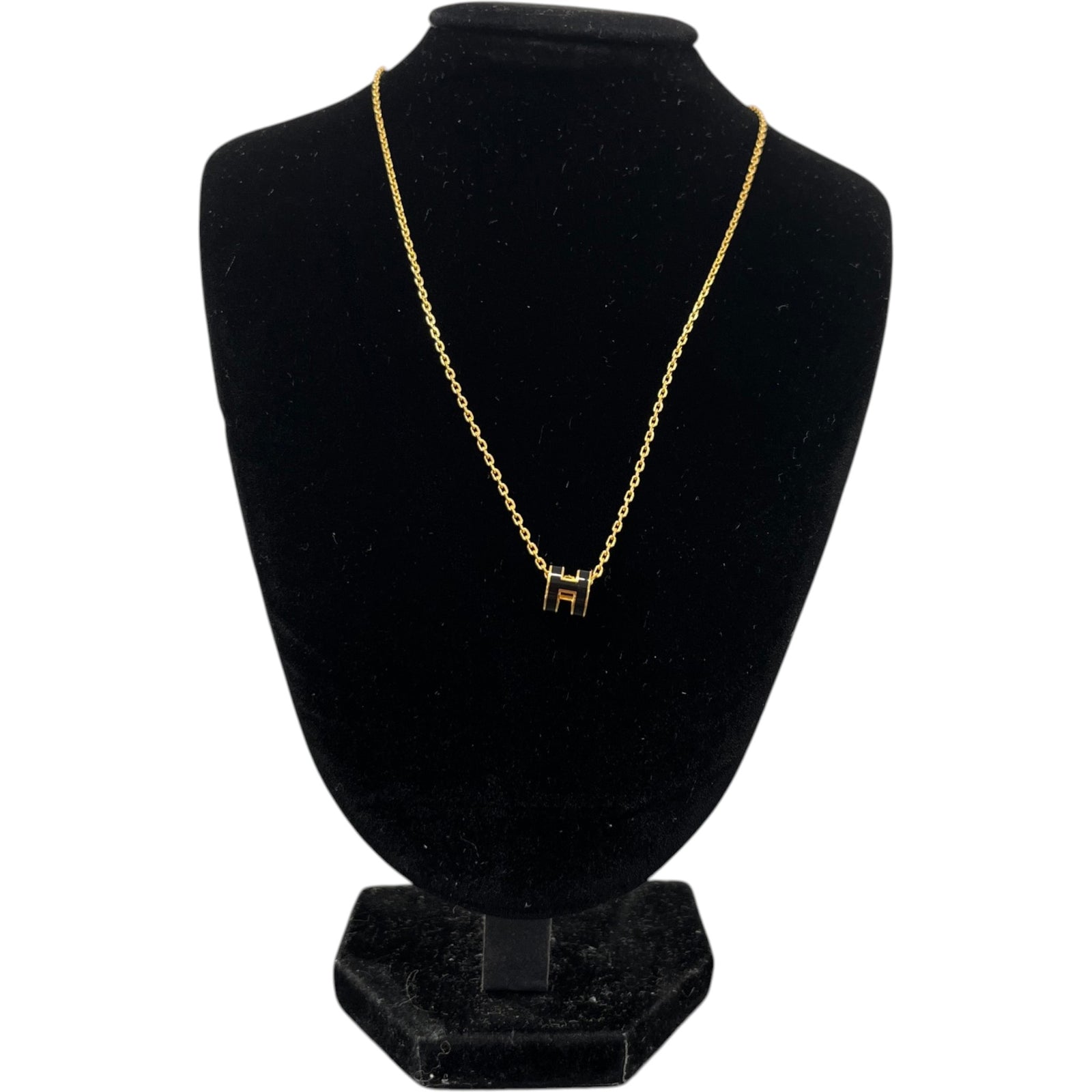 Women's Mini Pop H Pendant Necklace Gold - Photo 2