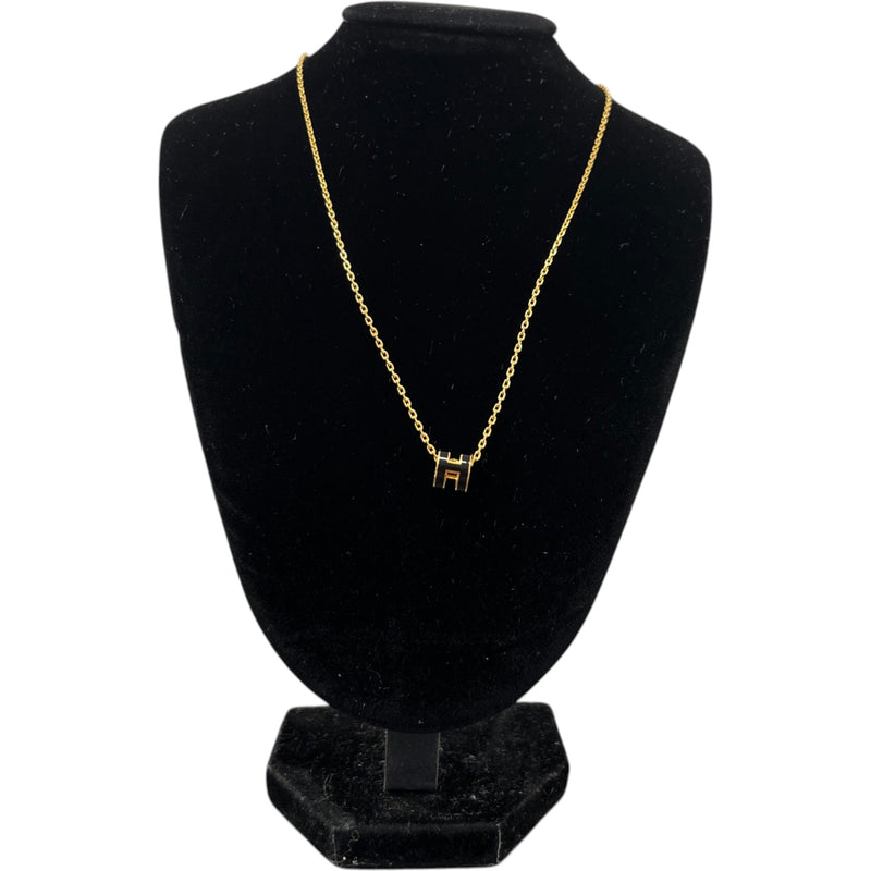 Women's Mini Pop H Pendant Necklace Gold