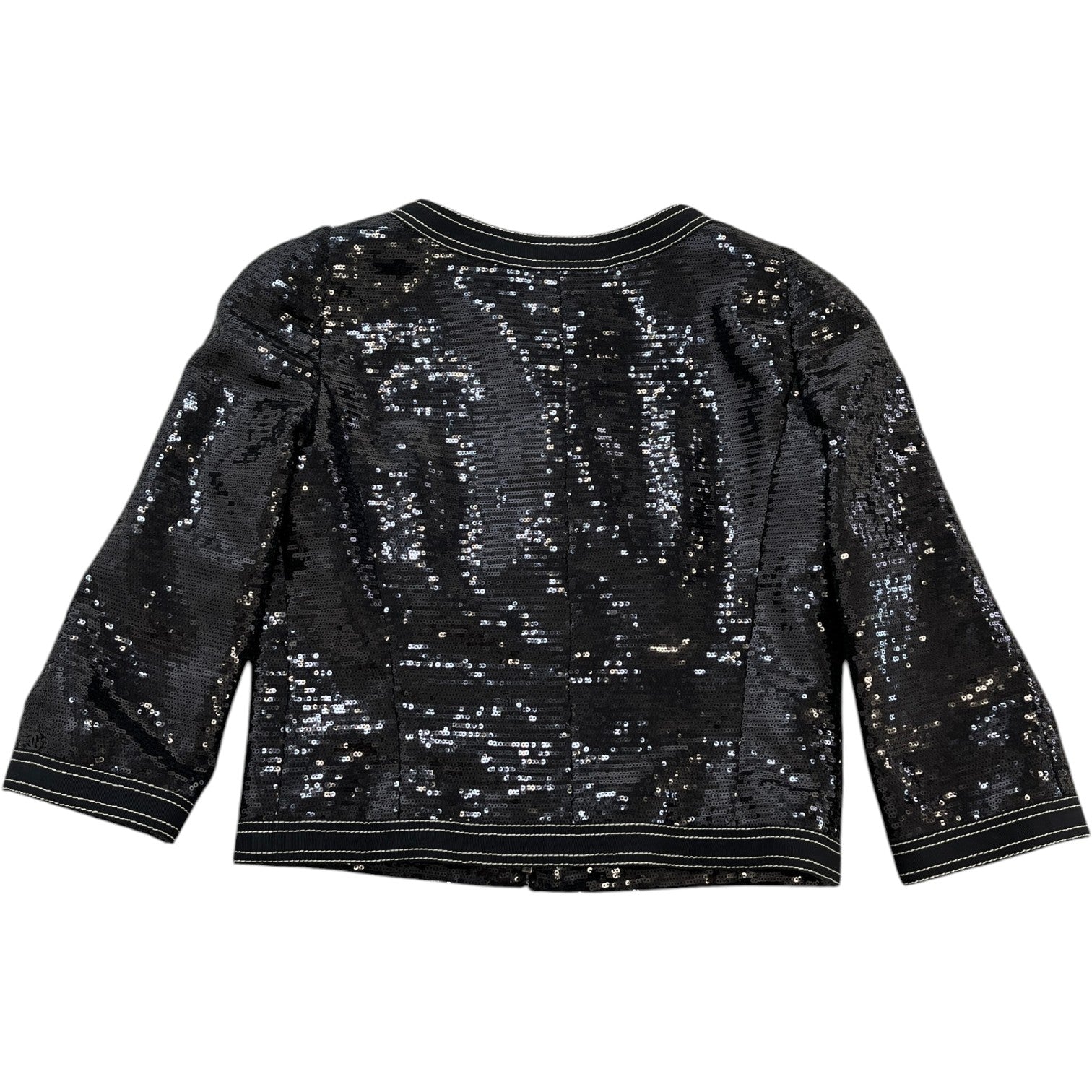 Women's Sequin Cropped Jacket Black Size IT 36 / UK 4 - Photo 2