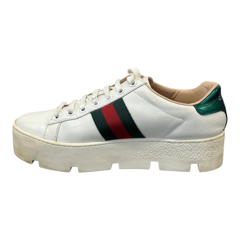 Women's Ace Platform Low Trainers White Size UK 2.5 / EU 35.5