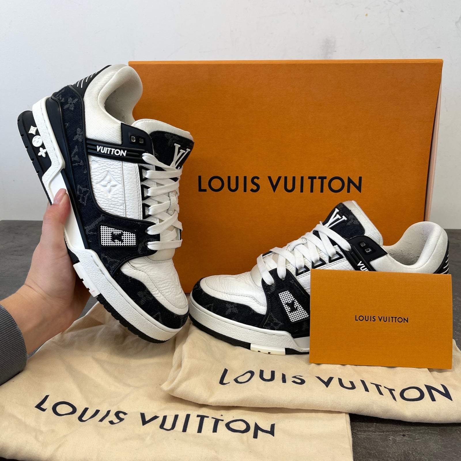 Men's Lv Low Trainers Black Size EU 40 / UK 6 - Photo 13