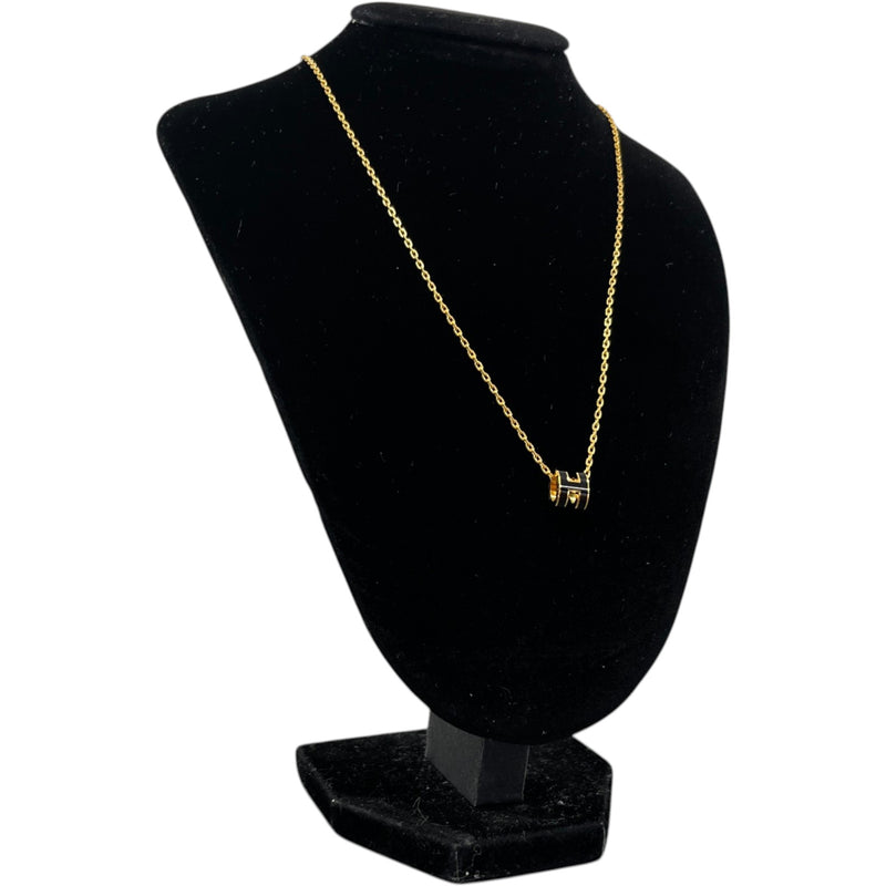 Women's Mini Pop H Pendant Necklace Gold
