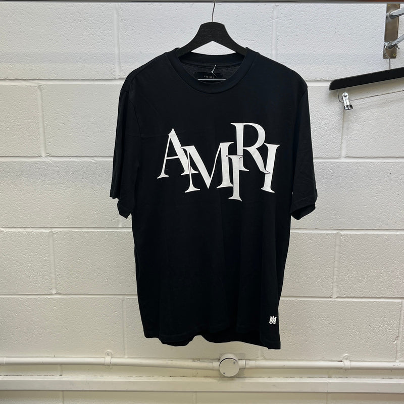 Men's Logo Print T-Shirt Black Size L