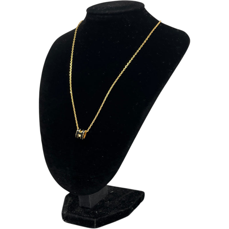 Women's Mini Pop H Pendant Necklace Gold