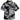 Men's Hibiscus Tiki Print Shirt Black Size IT 46 / UK S