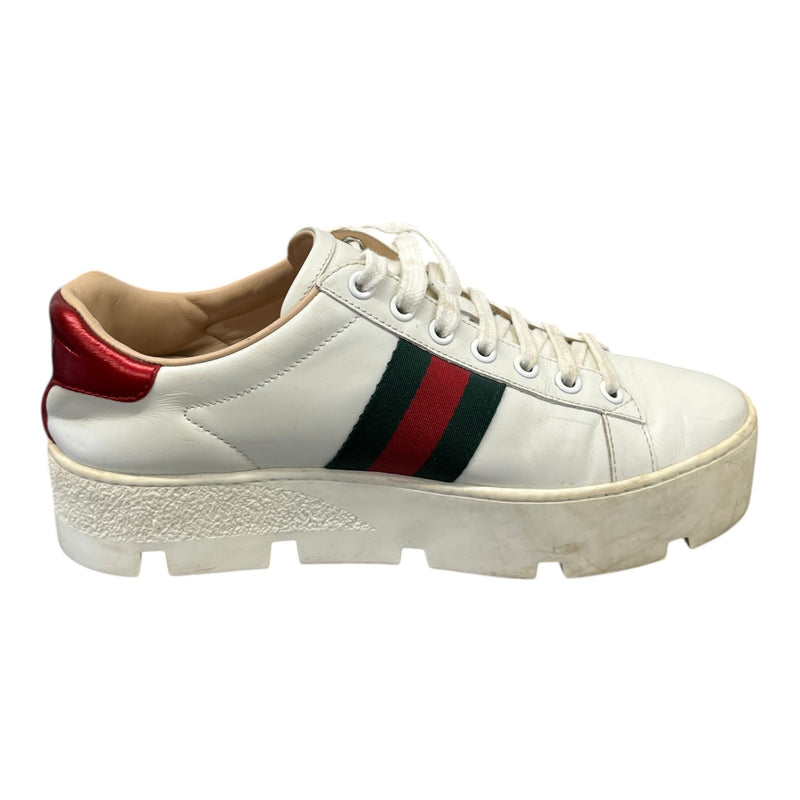 Women's Ace Platform Low Trainers White Size UK 2.5 / EU 35.5