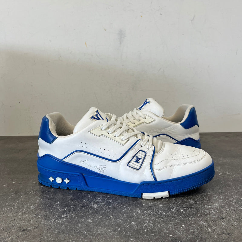 Men's LV Signature Logo Low Trainers White Size UK 10 / EU 44