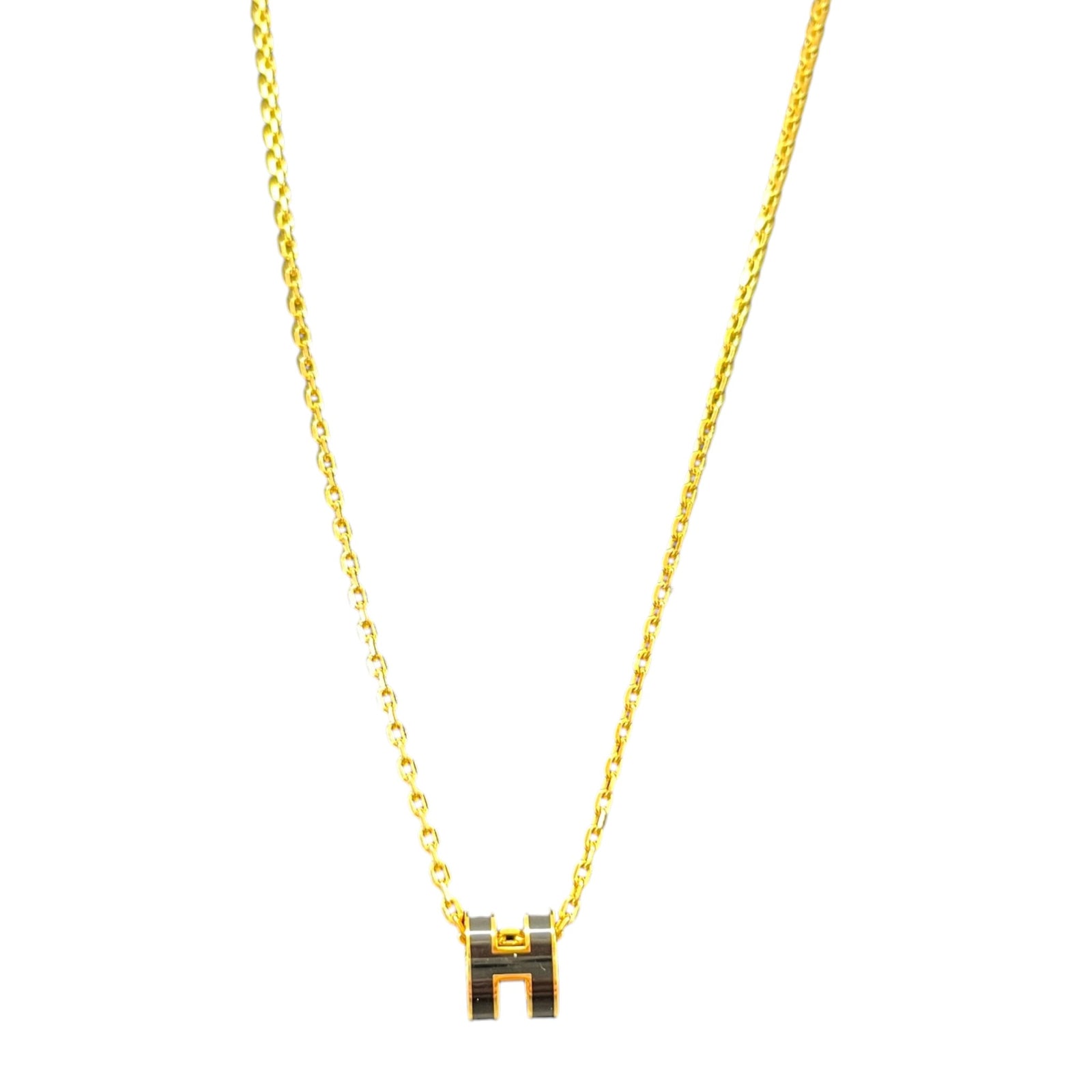 Women's Mini Pop H Pendant Necklace Gold - Photo 1
