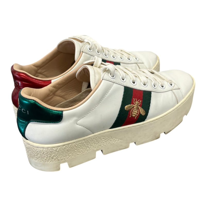 Women's Ace Platform Low Trainers White Size UK 2.5 / EU 35.5