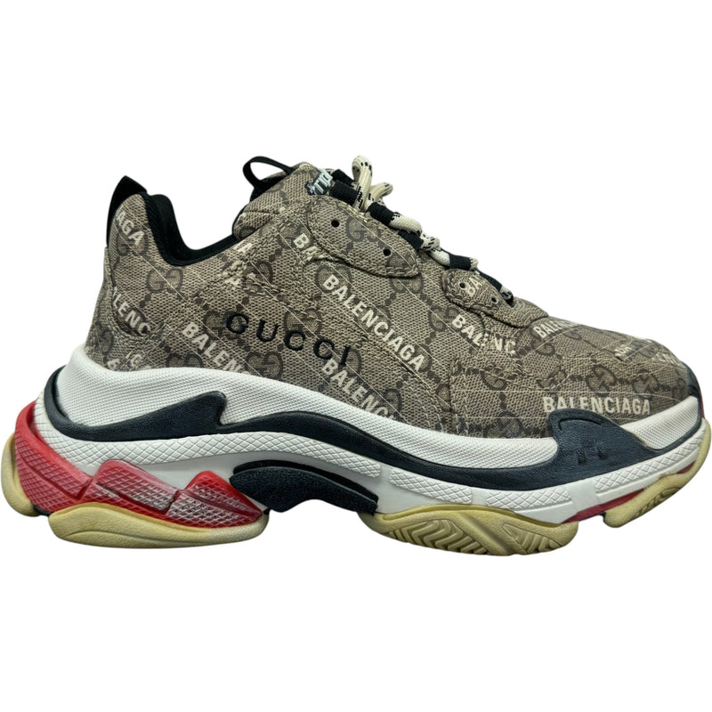 Women's x Balenciaga The Hacker Project Triple S Low Trainers Beige Size UK 6 / EU 39