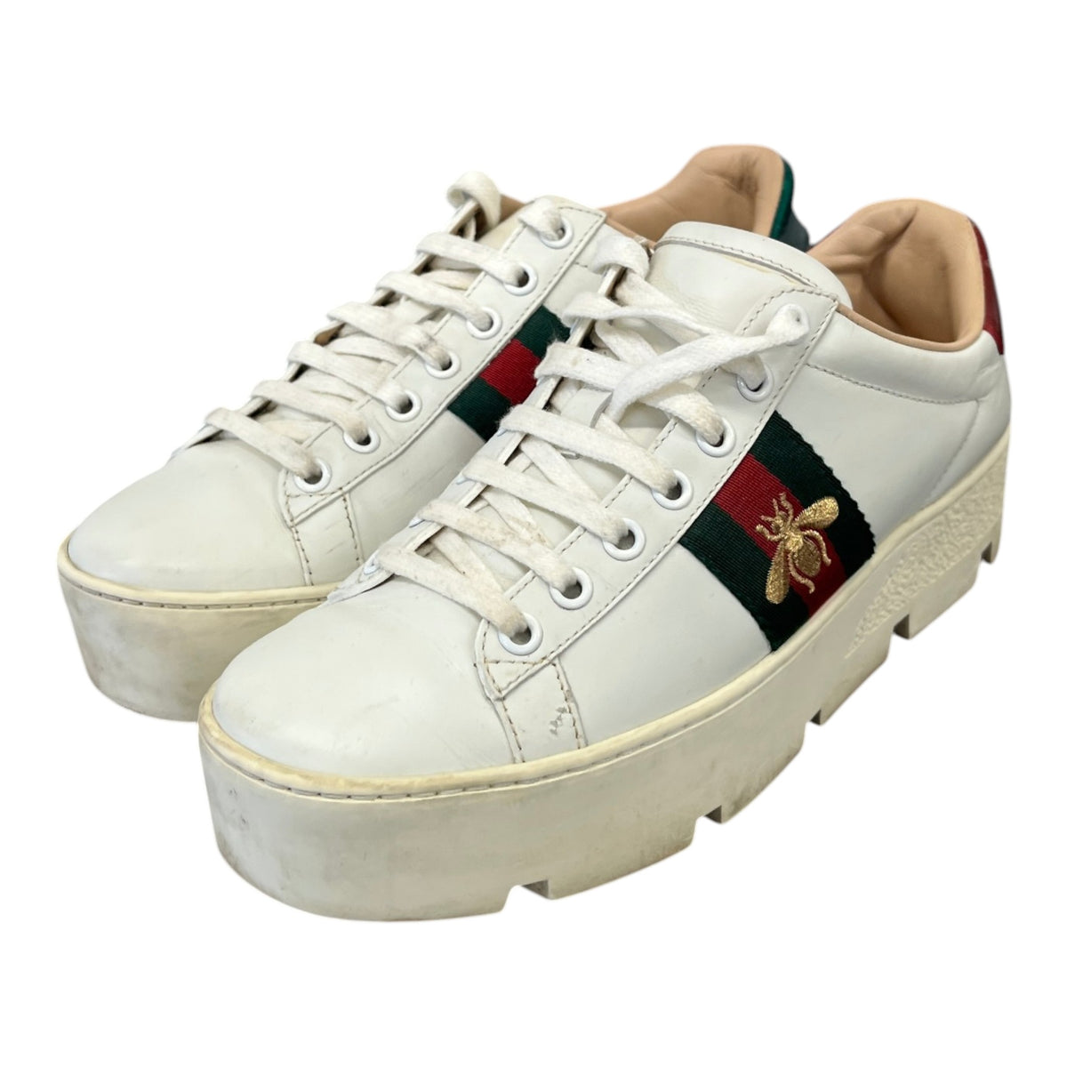 Women's Ace Platform Low Trainers White Size UK 2.5 / EU 35.5 - Photo 8
