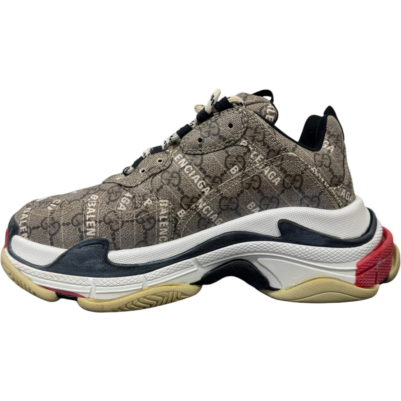 Women's x Balenciaga The Hacker Project Triple S Low Trainers Beige Size UK 6 / EU 39