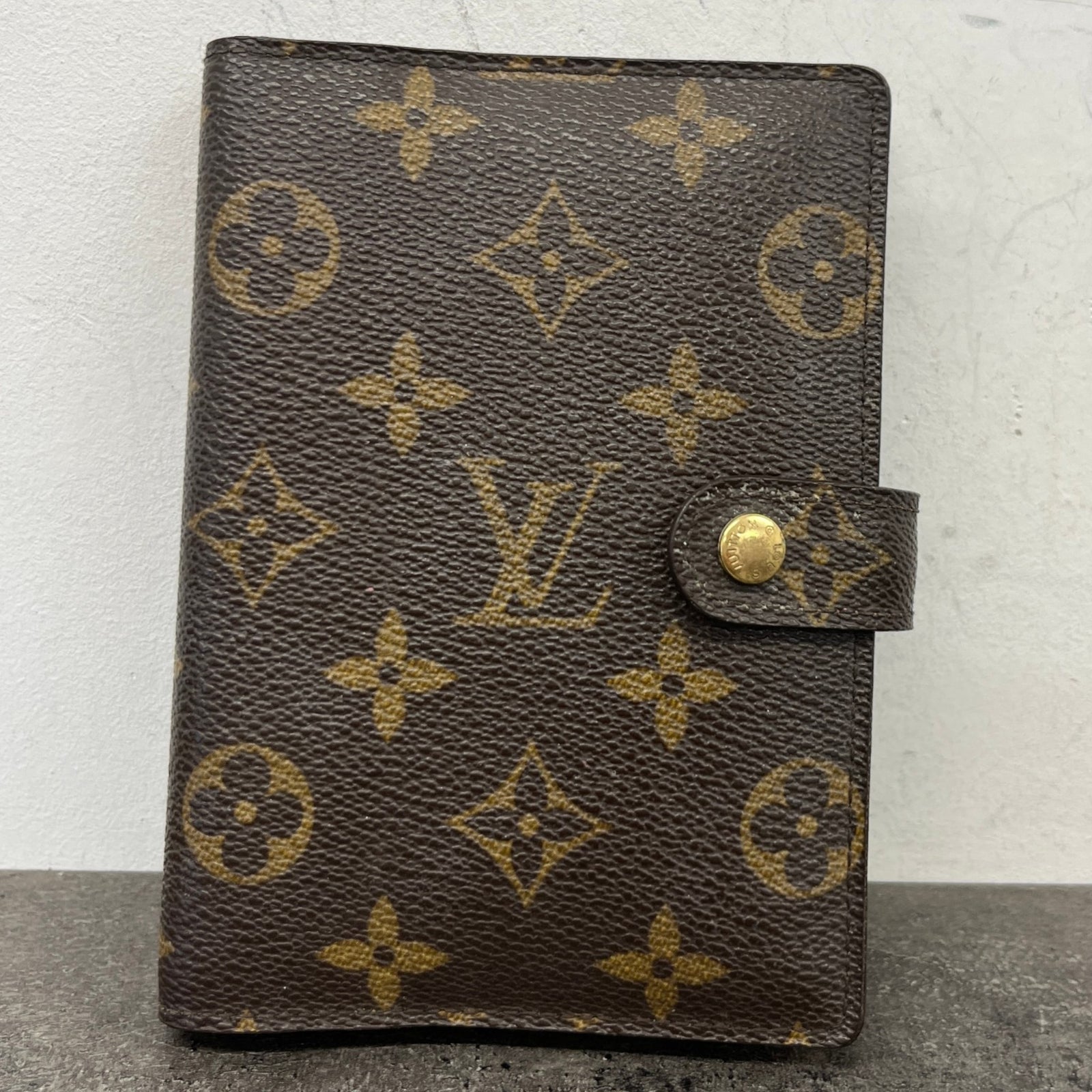 Women's Monogram Small Ring Agenda Cover Wallet Brown - Photo 10