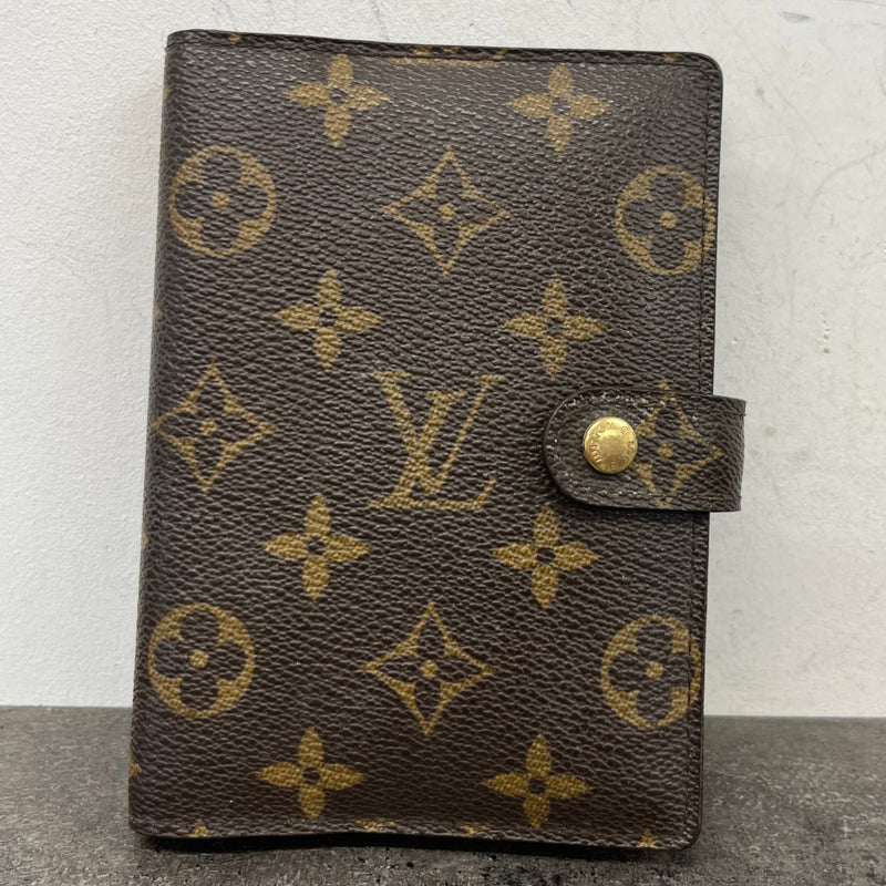 Women's Monogram Small Ring Agenda Cover Wallet Brown