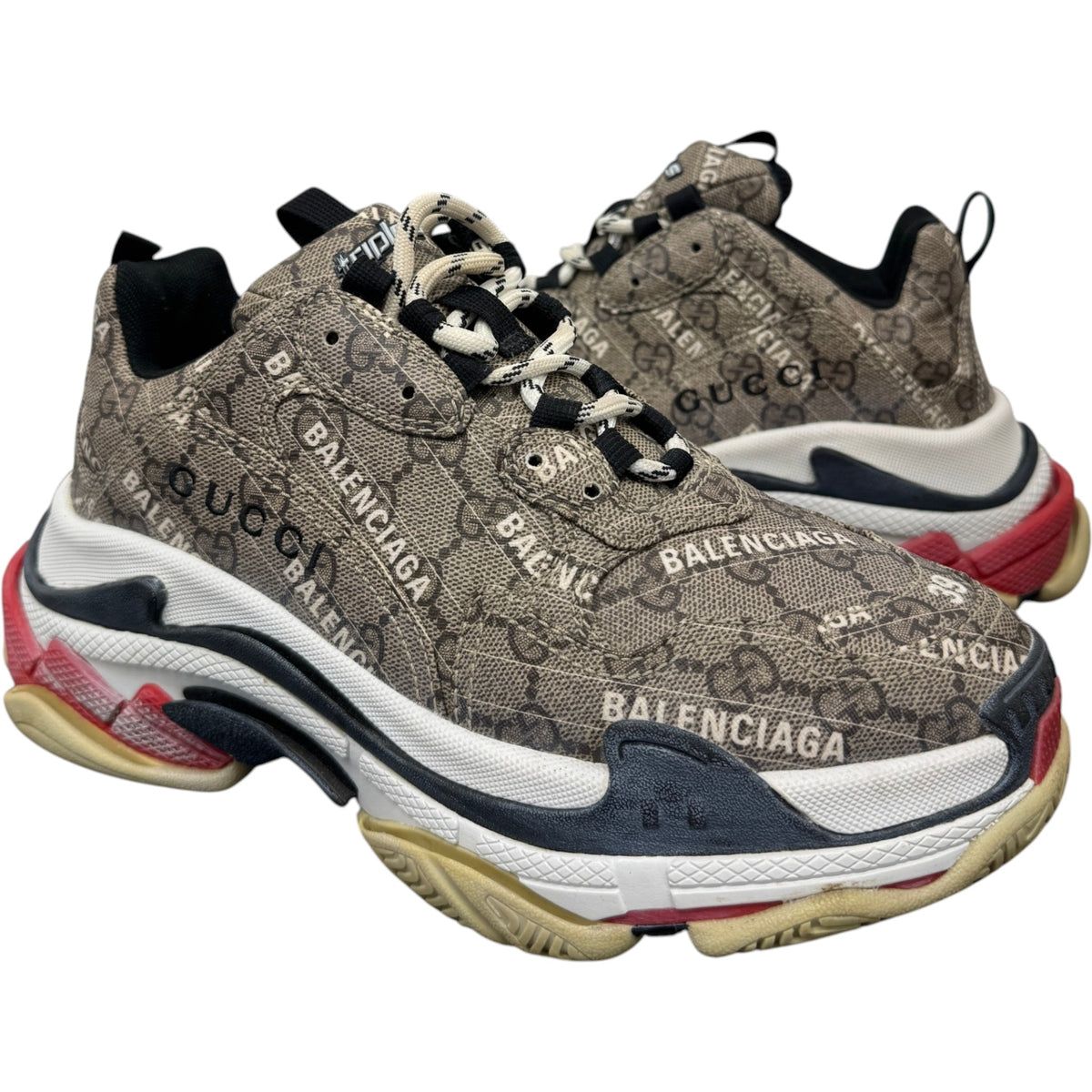 Women's x Balenciaga The Hacker Project Triple S Low Trainers Beige Size UK 6 / EU 39 - Photo 3