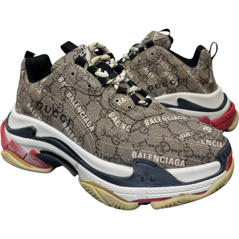 Women's x Balenciaga The Hacker Project Triple S Low Trainers Beige Size UK 6 / EU 39