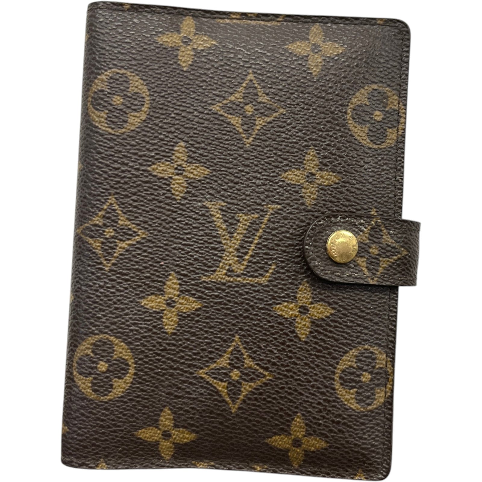 Women's Monogram Small Ring Agenda Cover Wallet Brown - Photo 1