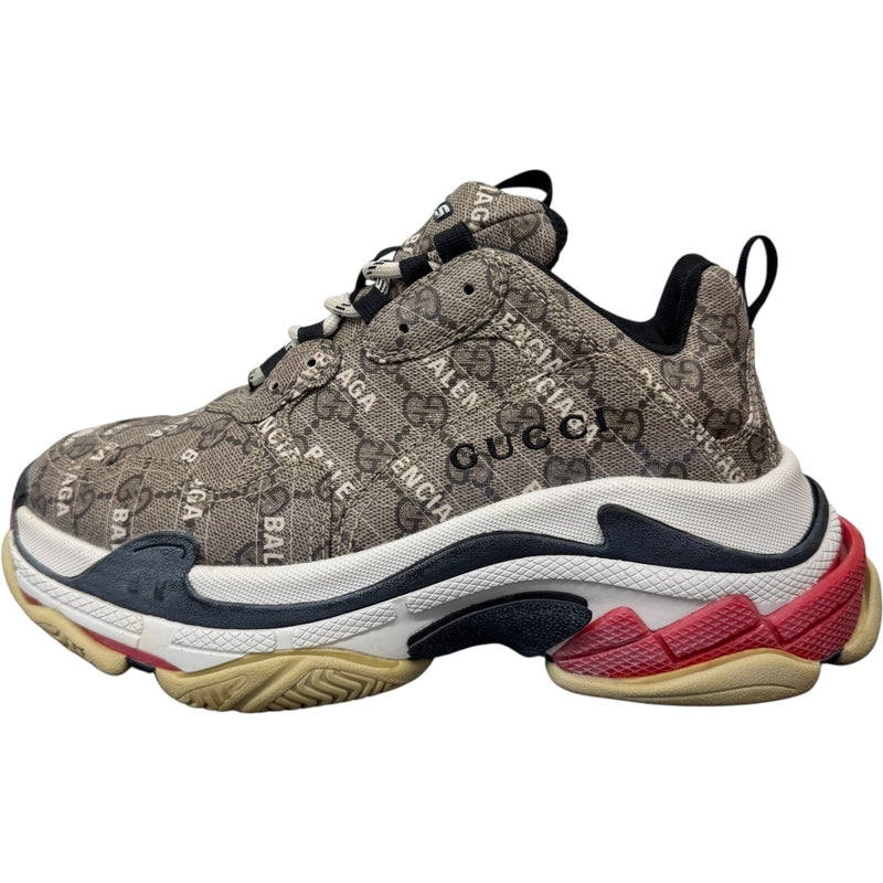 Women's x Balenciaga The Hacker Project Triple S Low Trainers Beige Size UK 6 / EU 39