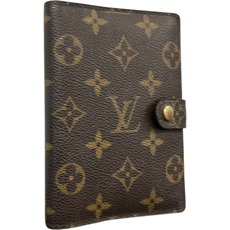 Women's Monogram Small Ring Agenda Cover Wallet Brown