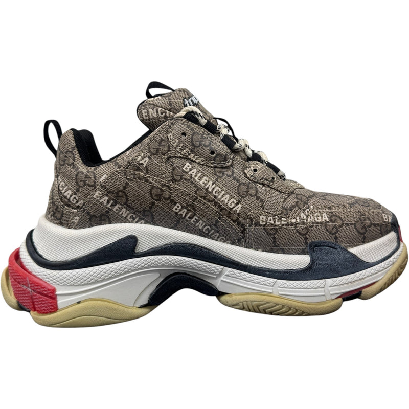 Women's x Balenciaga The Hacker Project Triple S Low Trainers Beige Size UK 6 / EU 39