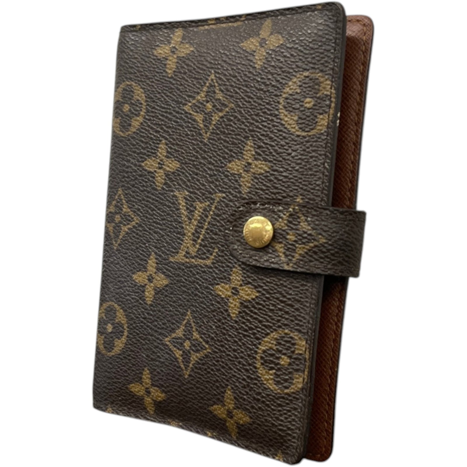 Women's Monogram Small Ring Agenda Cover Wallet Brown - Photo 4