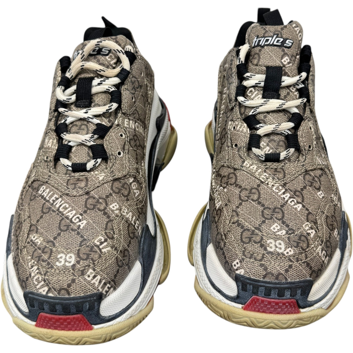 Women's x Balenciaga The Hacker Project Triple S Low Trainers Beige Size UK 6 / EU 39 - Photo 6