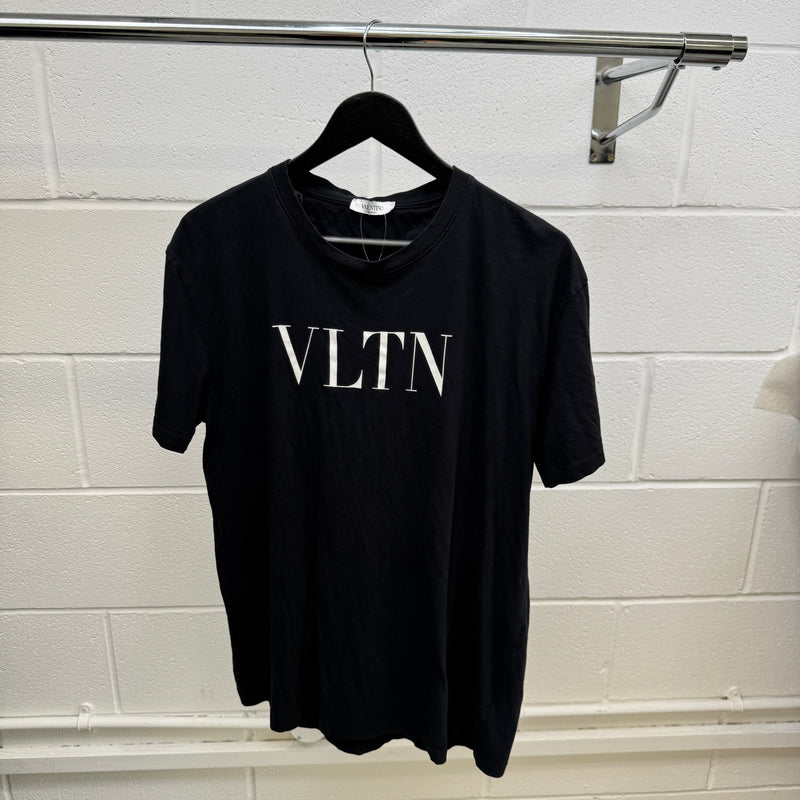 Men's Logo Print T-Shirt Black Size XL