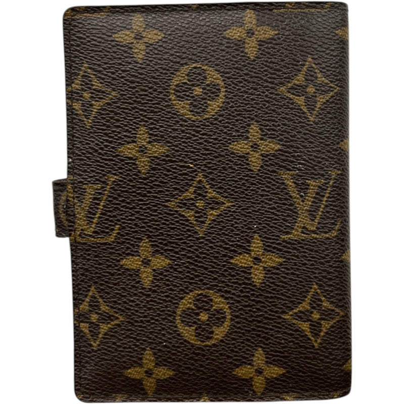 Women's Monogram Small Ring Agenda Cover Wallet Brown