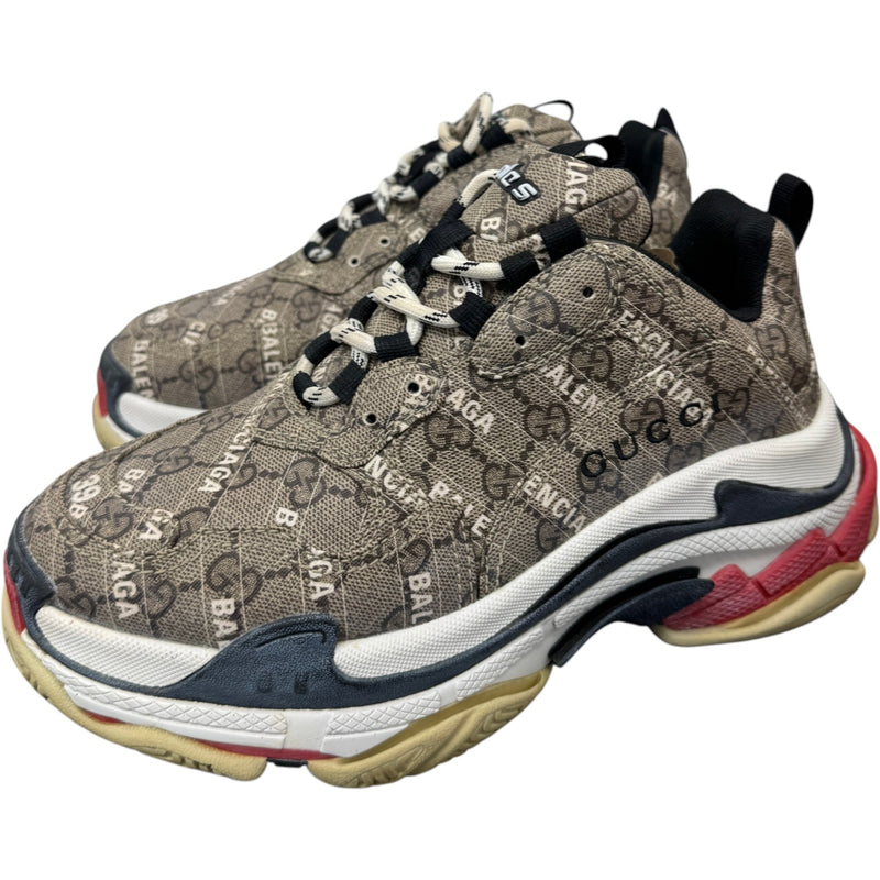 Women's x Balenciaga The Hacker Project Triple S Low Trainers Beige Size UK 6 / EU 39