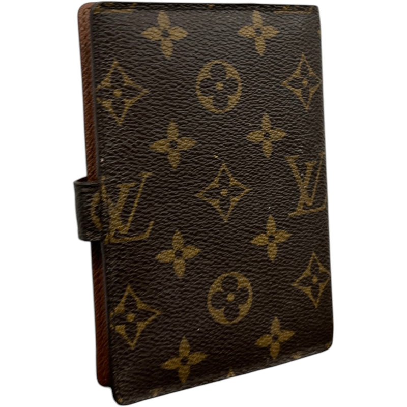 Women's Monogram Small Ring Agenda Cover Wallet Brown