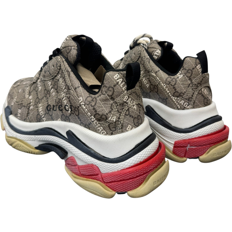 Women's x Balenciaga The Hacker Project Triple S Low Trainers Beige Size UK 6 / EU 39