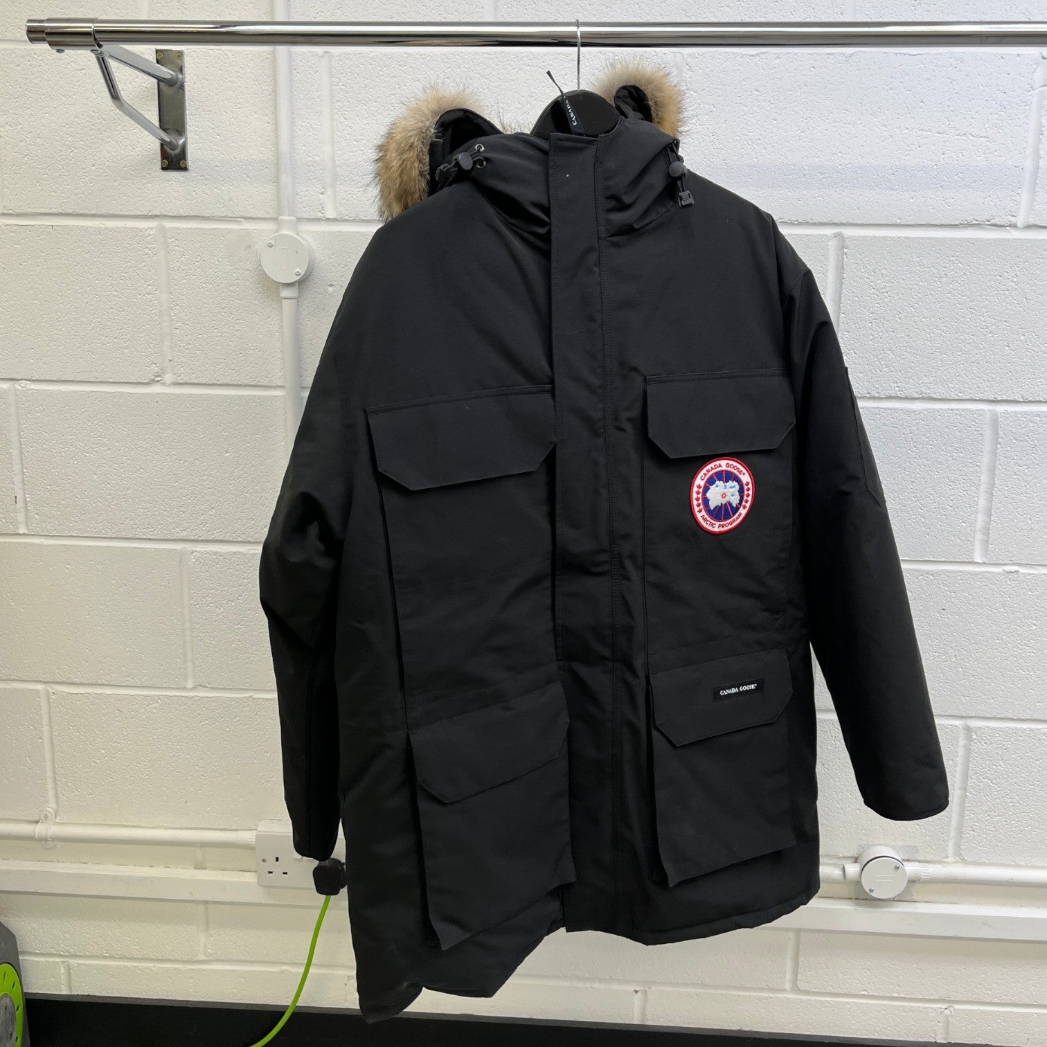 Men's Expedition Parka Down Jacket Black Size M - Photo 10