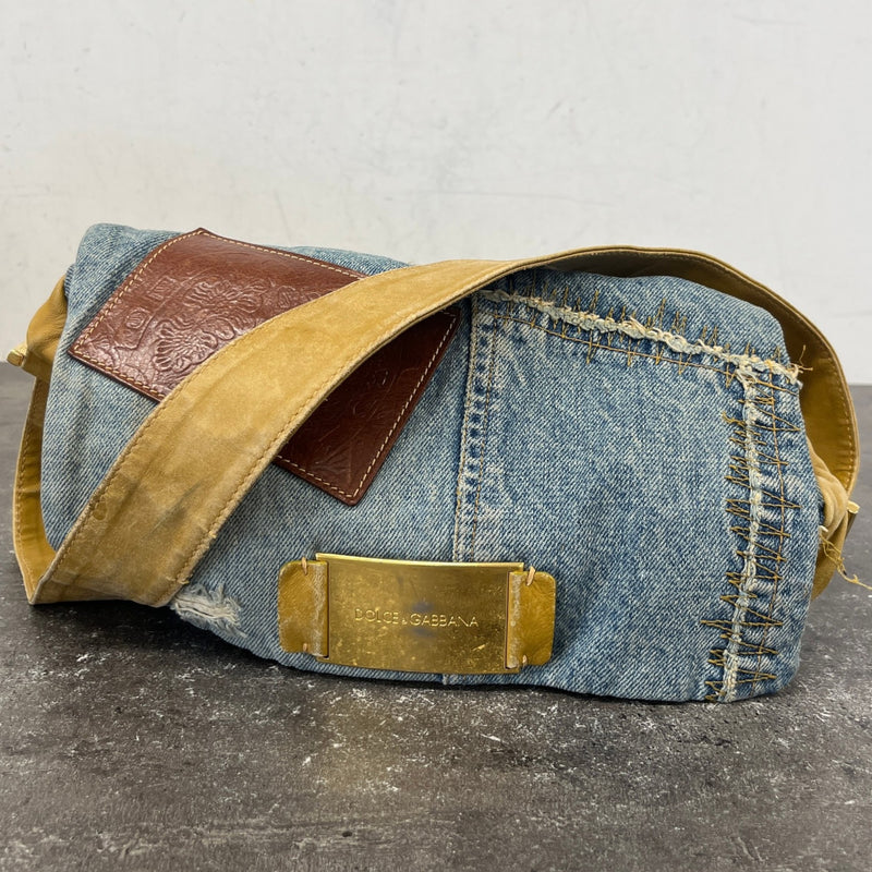 Women's Denim Shoulder Handbag Blue