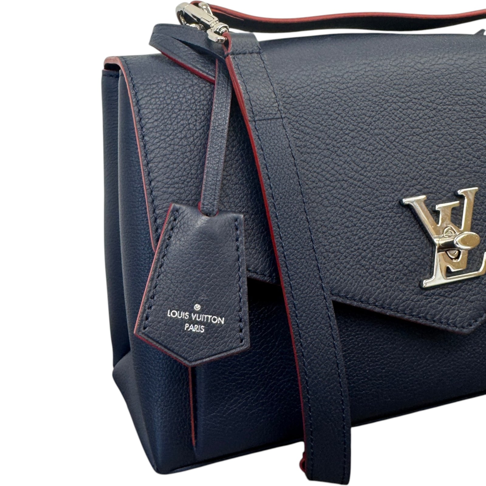 Women's Mylockme Satchel Chain Handbag Navy - Photo 5